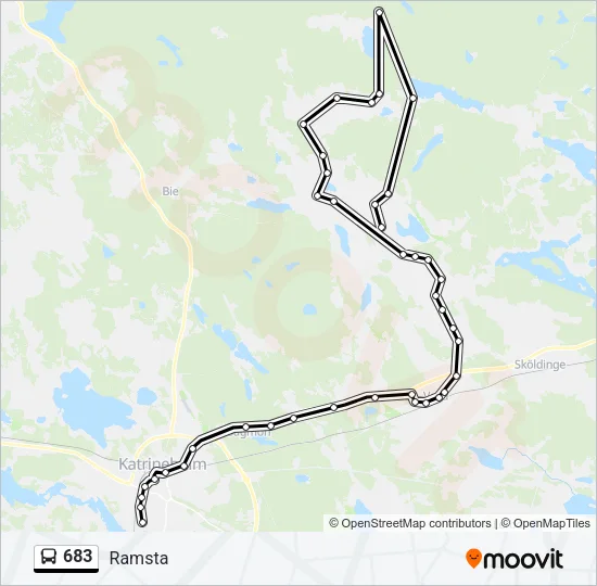 683 Bus Line Map