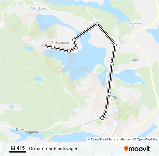 415 Bus Line Map
