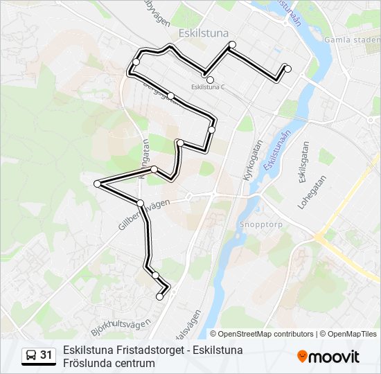 31 bus Line Map