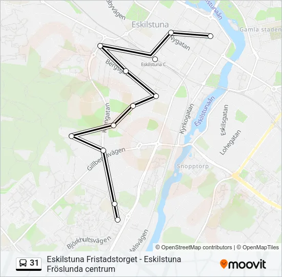 31 Bus Line Map