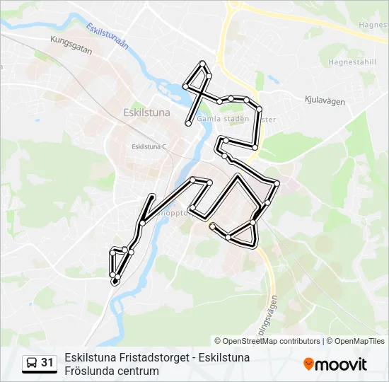 31 Bus Line Map