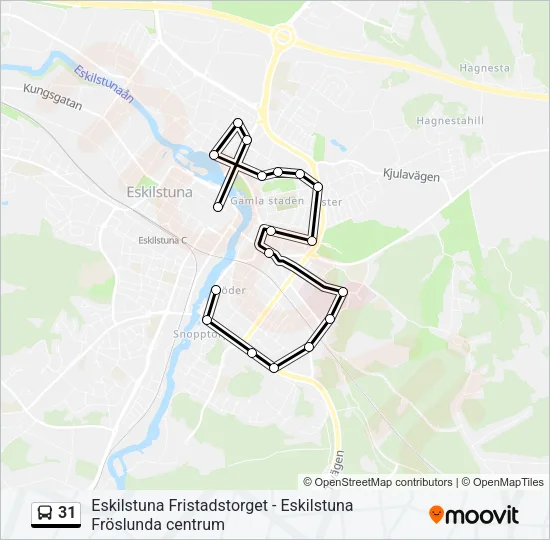 31 Bus Line Map