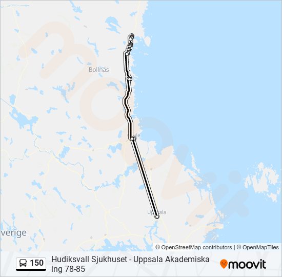 150 bus Line Map