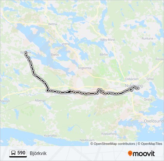 590 bus Line Map