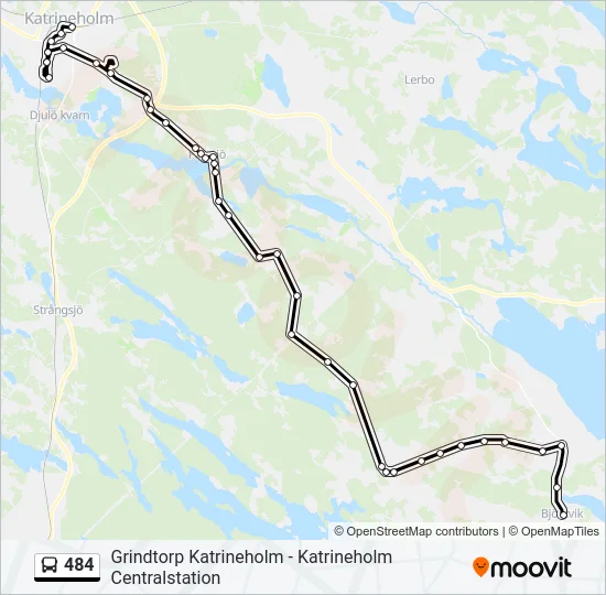 484 Bus Line Map