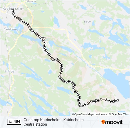 484 bus Line Map