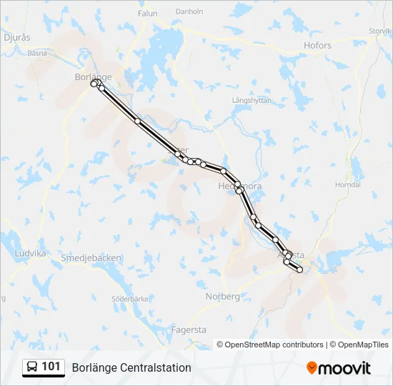 101 Bus Line Map
