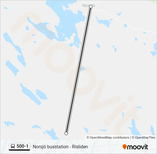 500-1 Bus Line Map
