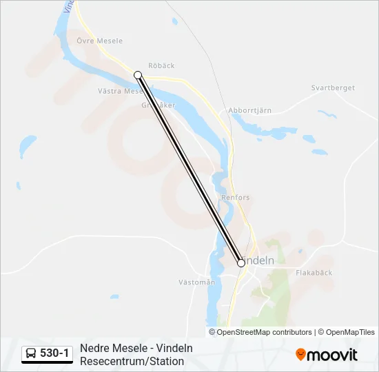 530-1 Bus Line Map