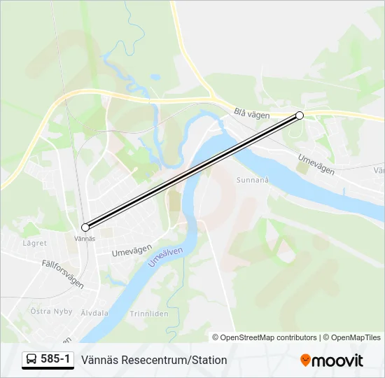 585-1 Bus Line Map