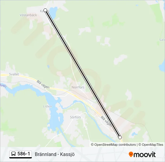 586-1 Bus Line Map