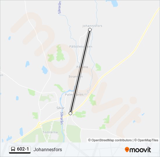 602-1 bus Line Map