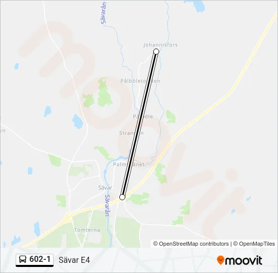 602-1 Bus Line Map