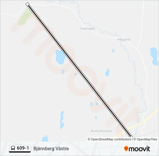 609-1 Bus Line Map