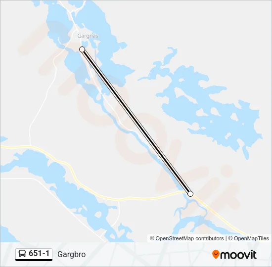 651-1 Bus Line Map