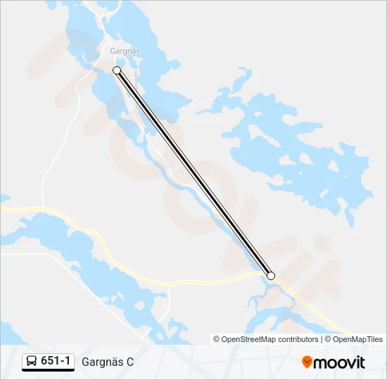 651-1 Bus Line Map