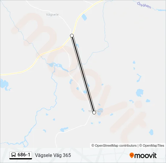 686-1 Bus Line Map