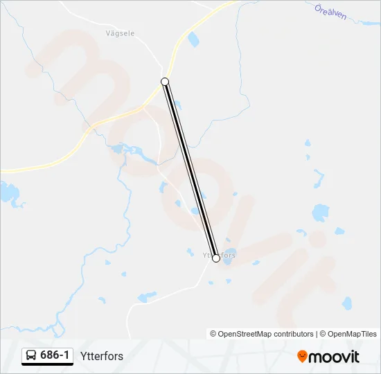 686-1 Bus Line Map