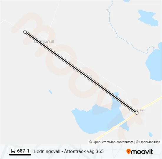 687-1 Bus Line Map