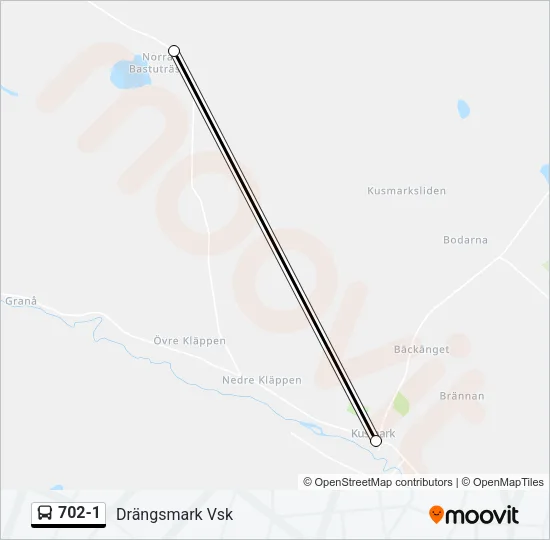 702-1 Bus Line Map