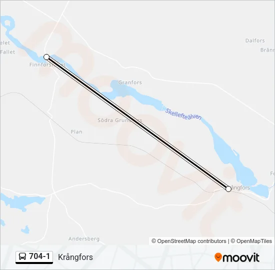 704-1 Bus Line Map