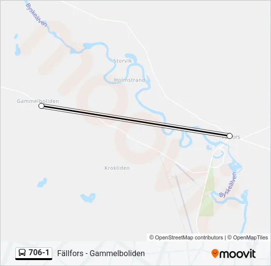 706-1 Bus Line Map