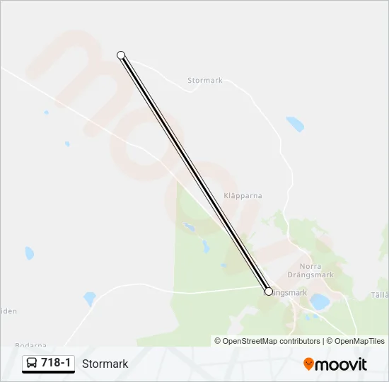 718-1 Bus Line Map