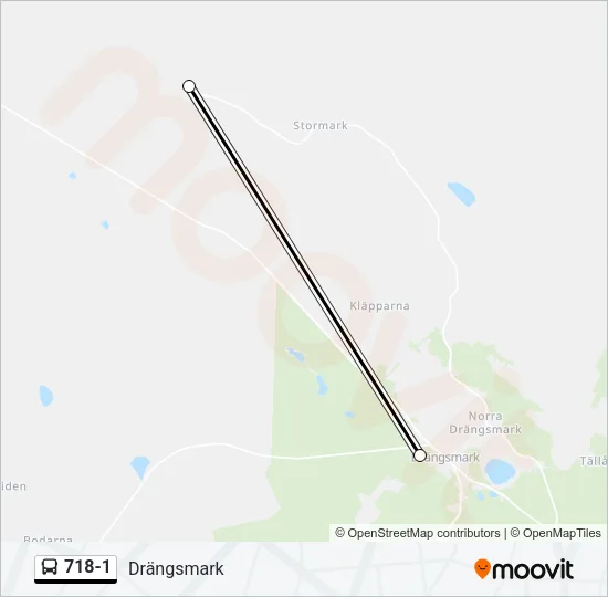 718-1 Bus Line Map