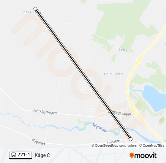 721-1 bus Line Map