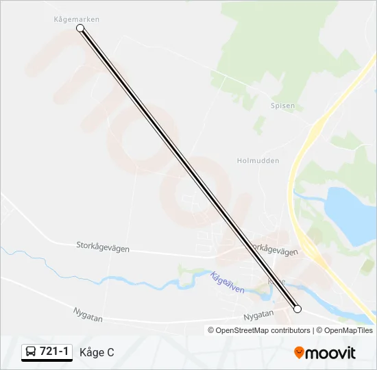 721-1 Bus Line Map
