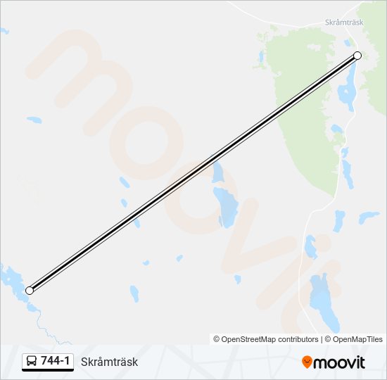 744-1 bus Line Map