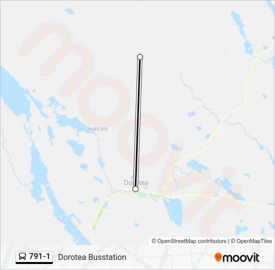 791-1 Bus Line Map