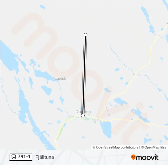 791-1 Bus Line Map