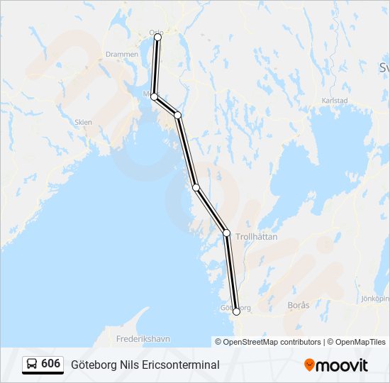 606 bus Line Map