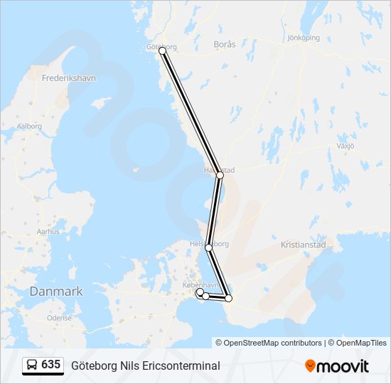 635 bus Line Map