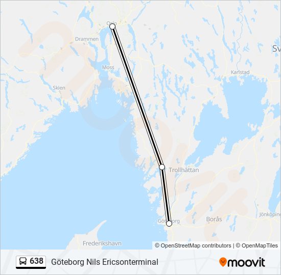 638 bus Line Map