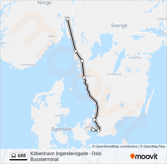 688 bus Line Map