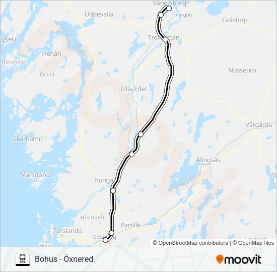 VÄSTTÅGEN  Line Map