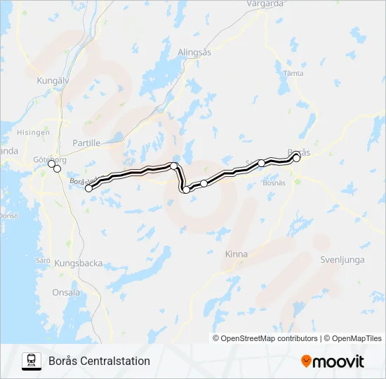 VÄSTTÅGEN  Line Map