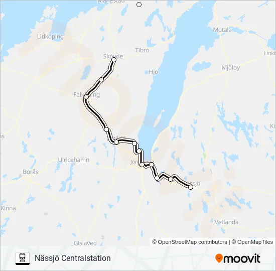 VÄSTTÅGEN  Line Map