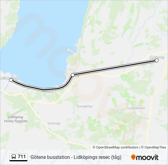711 Bus Line Map