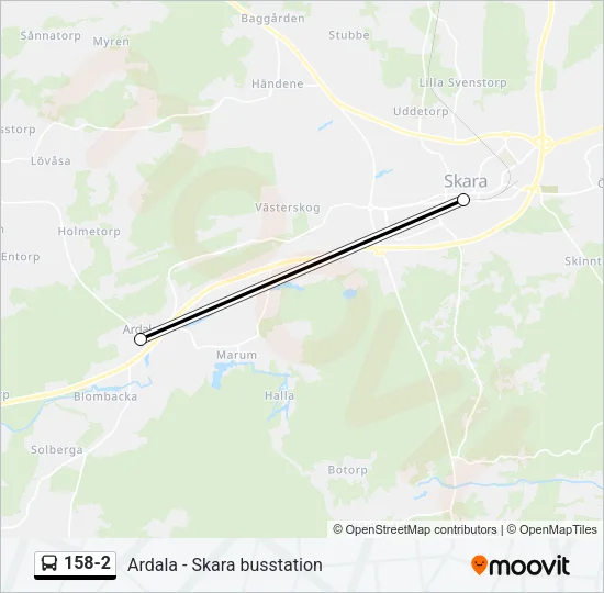 158-2 Bus Line Map
