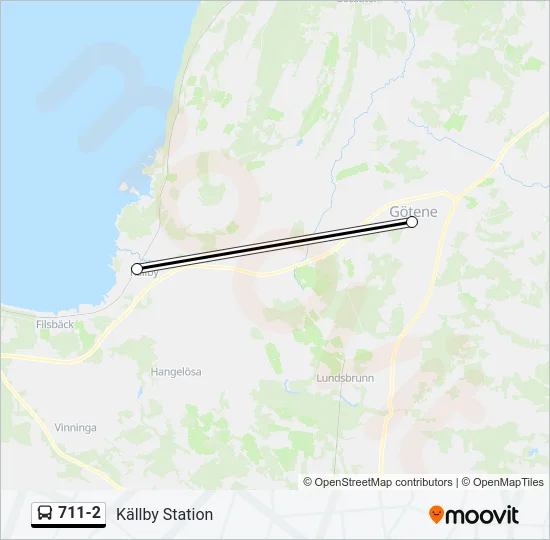 711-2 Bus Line Map