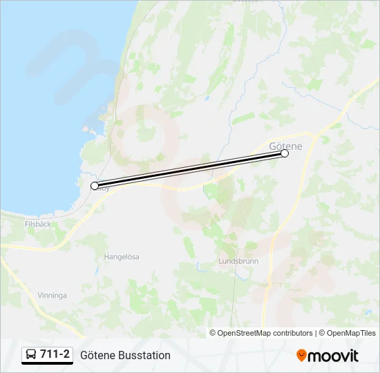 711-2 Bus Line Map