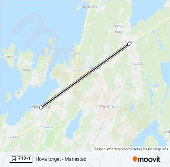 712-1 bus Line Map