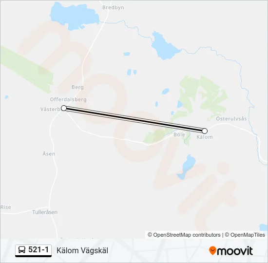 521-1 Bus Line Map