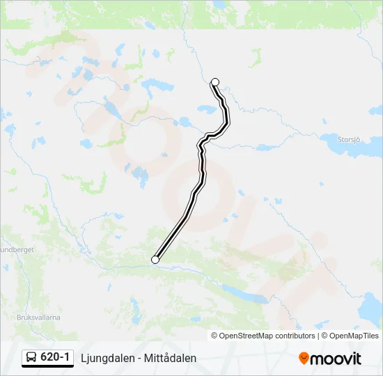 620-1 Bus Line Map