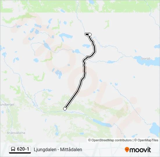 620-1 Bus Line Map