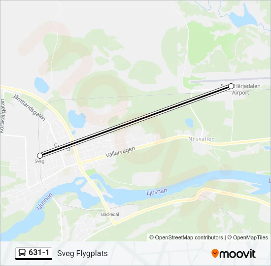 631-1 Bus Line Map