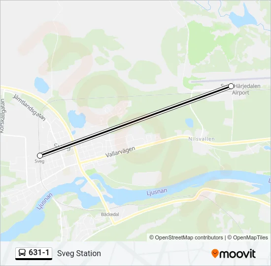 631-1 Bus Line Map